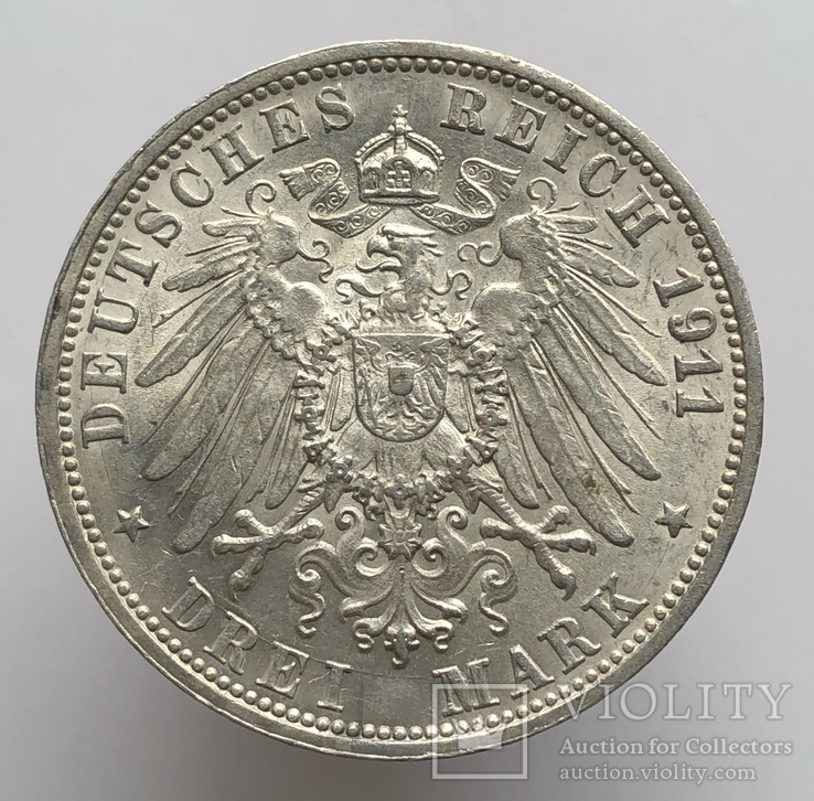 3 марки 1911 г. «F». Германия. Вюртемберг. Юбилей., фото №4