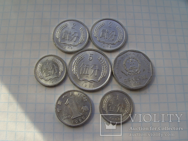 Китай- 7 монет, фото №3