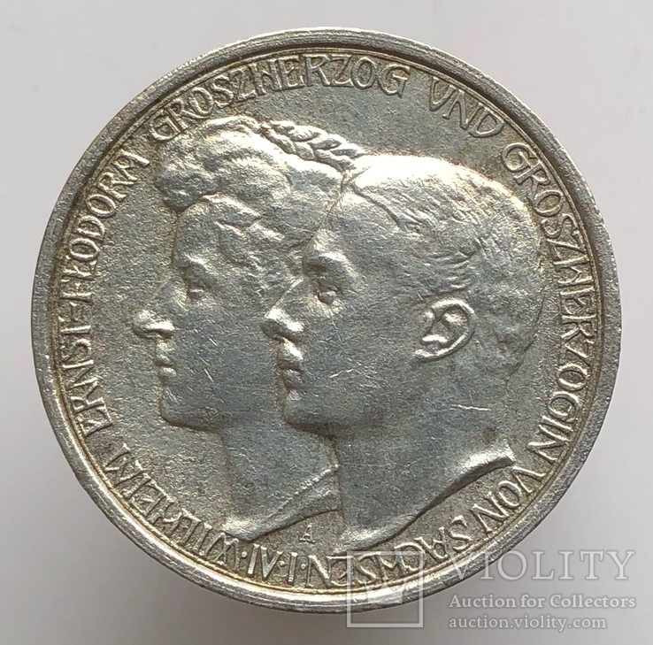 3 марки 1910 г. Германия. Саксен-Веймар-Эйзенах. Юбилей., фото №3