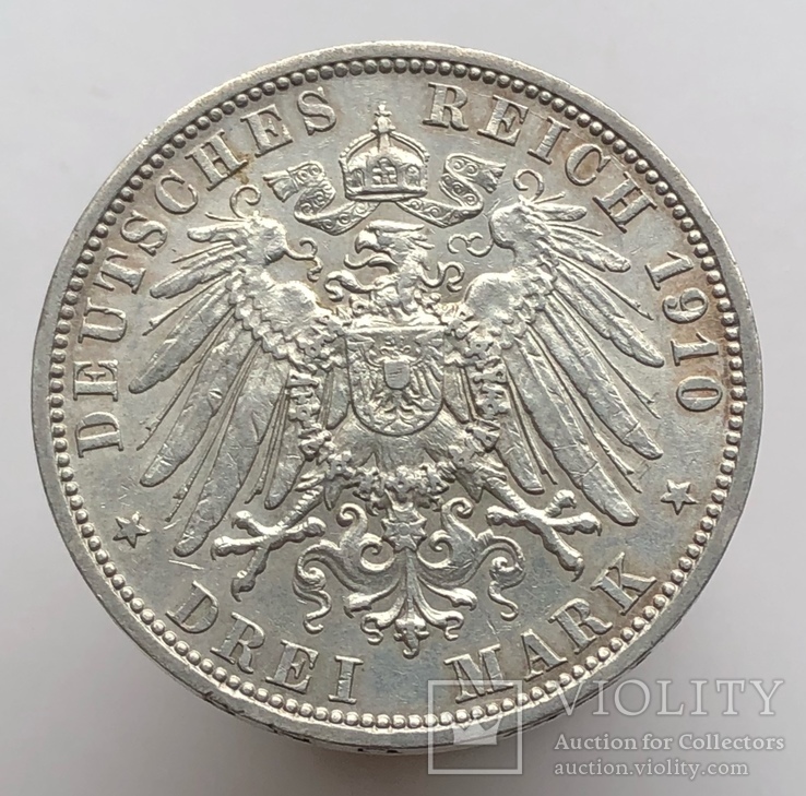 3 марки 1910 г. «А». Германия. Пруссия., фото №5