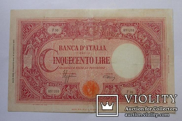 Italy Италия 500 лир 1944, фото №2