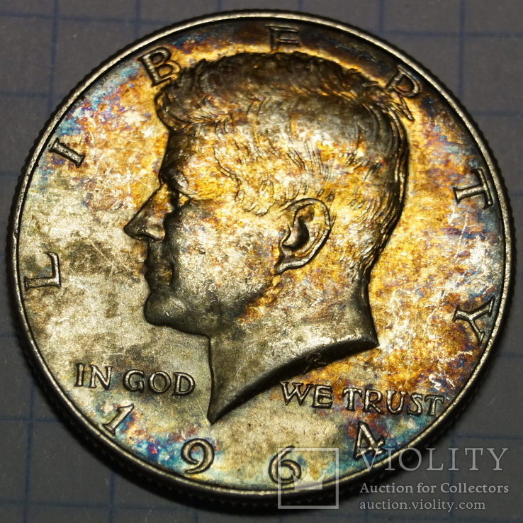 США ½ Доллара.1964 год. Kennedy Half Dollar.(Серебро)., фото №2