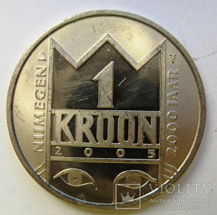 Нидерланды, г. Неймеген, 1 kroon 2005 proof, фото №3