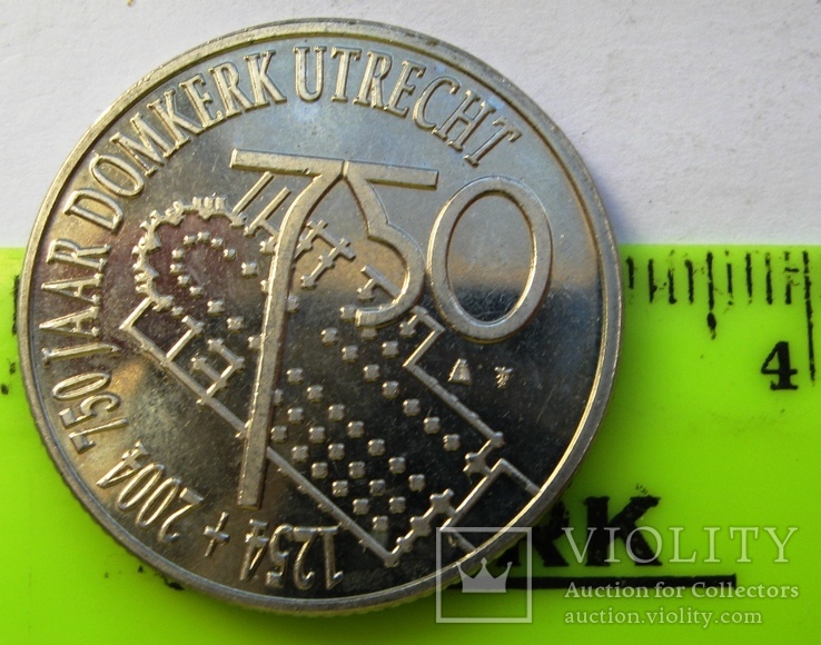 Нидерланды, г. UTRECHT -750 лет, 1 dometje 2004 proof, фото №4