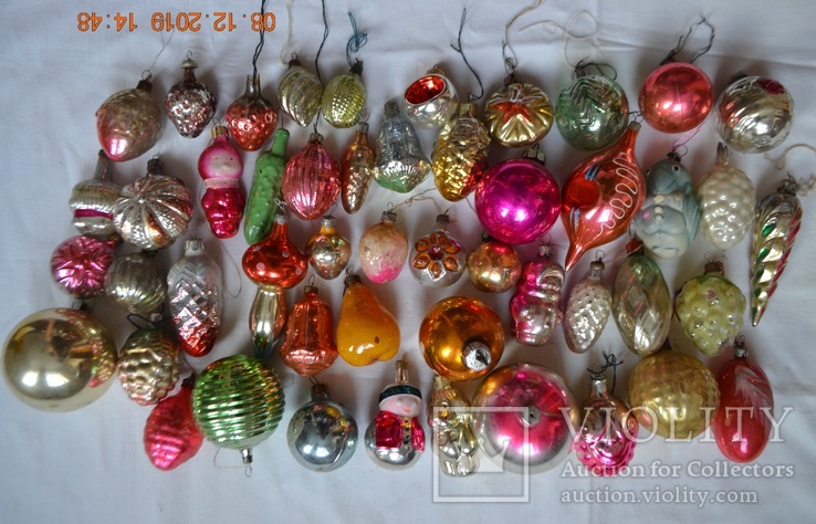 Старые новогодние ёлочные игрушки из СССР. 49 штук одним лотом с 1 грн., фото №3