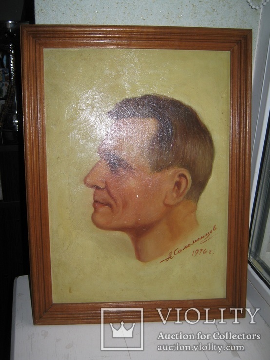 Портрет Мужчины похожего на Марка Бернеса А.Соломенцев 1976, фото №2