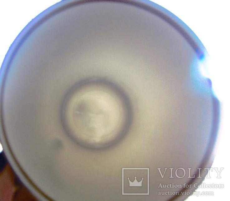 Чайное трио чашка блюдце тарелка фарфор Oscar Schaller &amp; Co Германия, фото №7