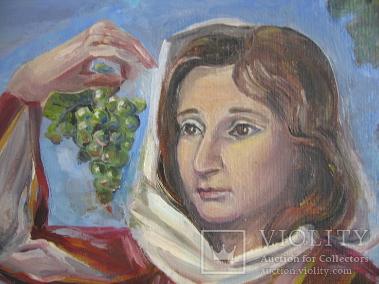 Картина "Девушка с виноградом", фото №4