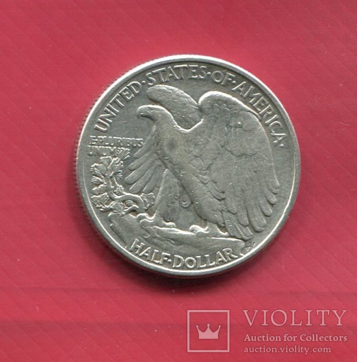США 1/2 доллара 1946 Шагающая Свобода, фото №3