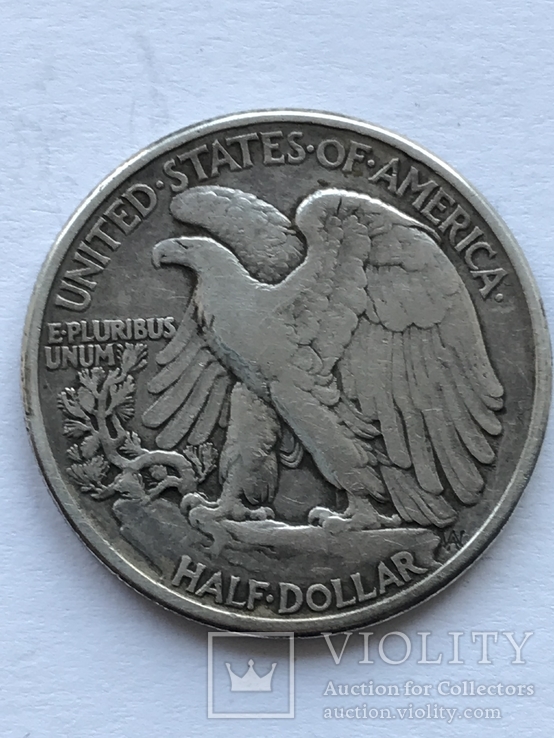 1/2 доллара США 1944 года серебро, фото №3