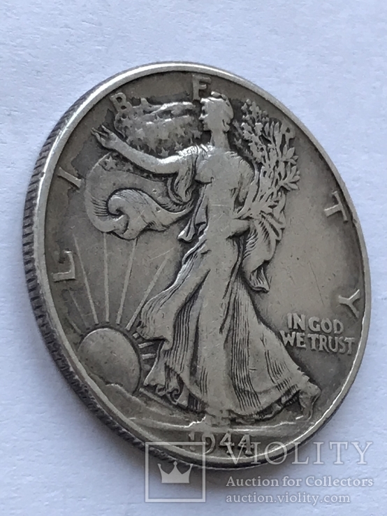 1/2 доллара США 1944 года серебро, фото №6