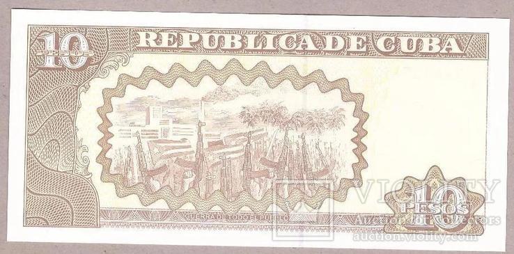 Банкнота Кубы 10 песо 2005 г. UNC, фото №3