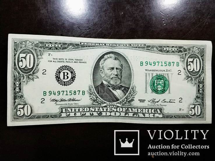 50 долларів 1993 США, фото №2