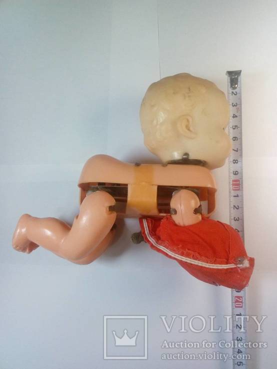Кукла, пупс, заводная предположительно времён СССР, фото №11