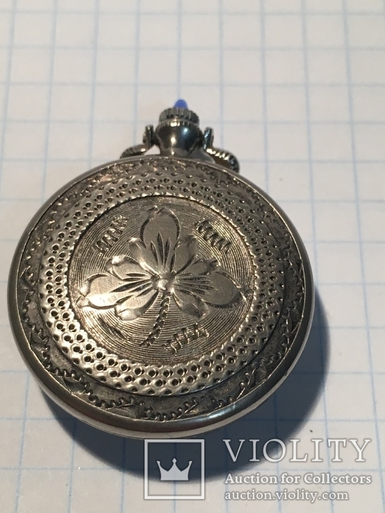 Часы на цепочке женские серебро, фото №4