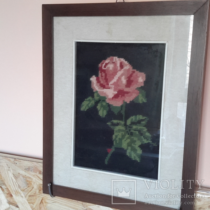 Вышитая картина Роза 27 х 34 см, фото №2