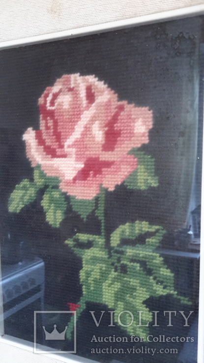 Вышитая картина Роза 27 х 34 см, фото №3