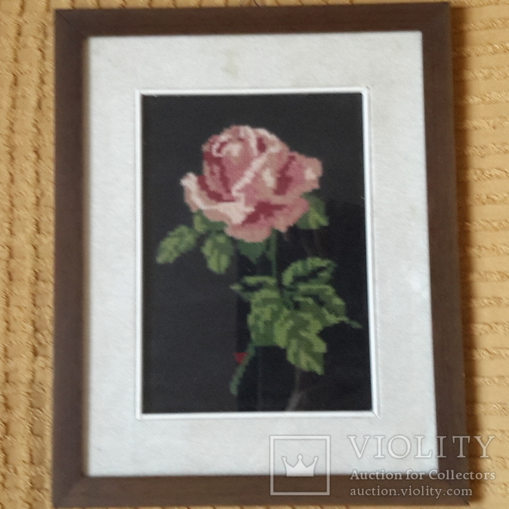 Вышитая картина Роза 27 х 34 см, фото №9