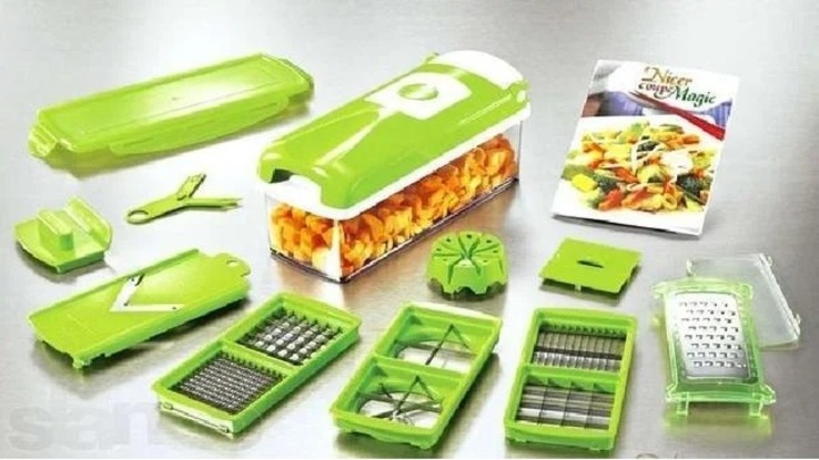 Овощерезка Найсер Дайсер, Nicer Dicer Plus измельчитель аналог с книгой рецептов, photo number 2