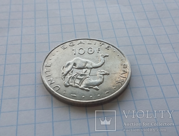 Джибути 100 франков 1991 год, фото №2