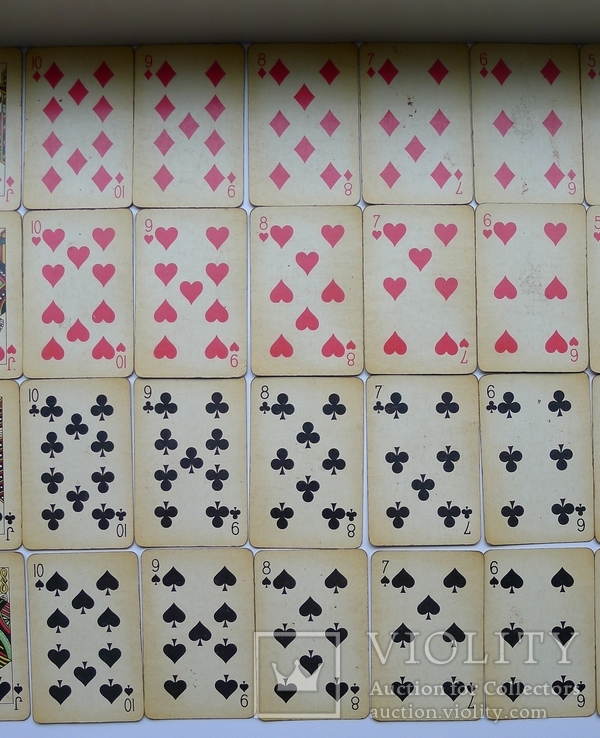Старые карты для казино в бакелитовом футляре с мастями - 2 колоды., фото №12