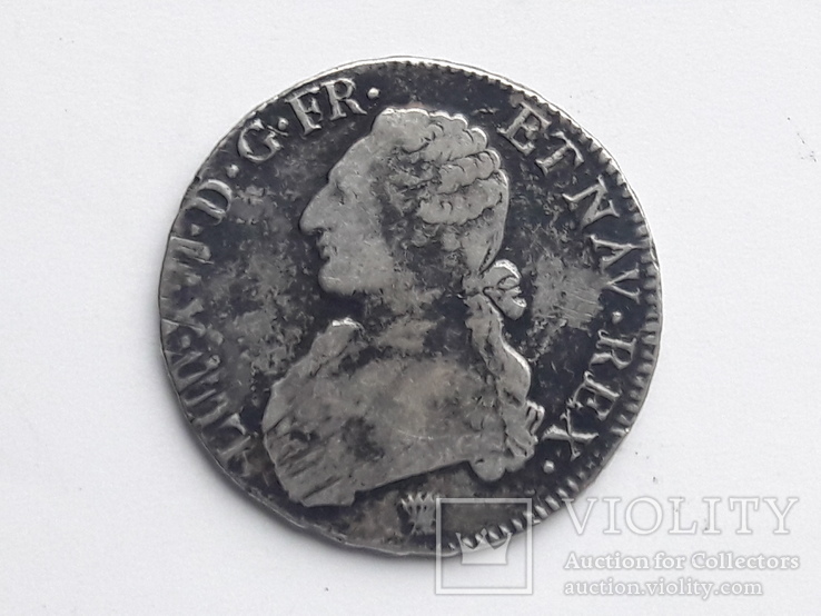 Монета времен Людовика XVI - 1780 г., фото №2