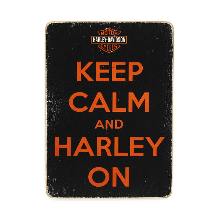 Деревянный постер "Keep Calm and Harley On", фото №2