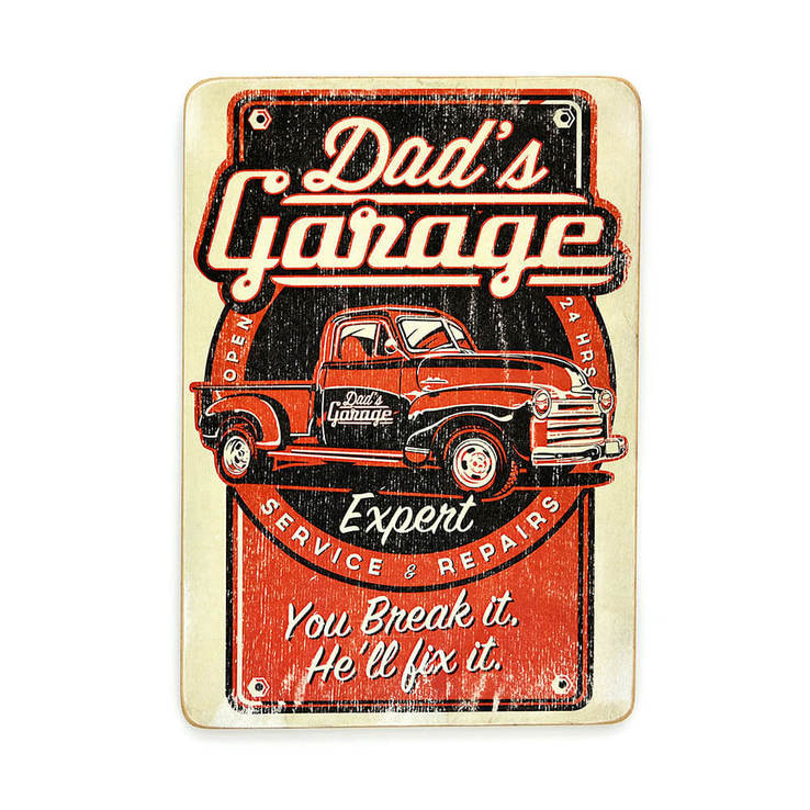 Деревянный постер "Dad's Garage #1 You break it", фото №2