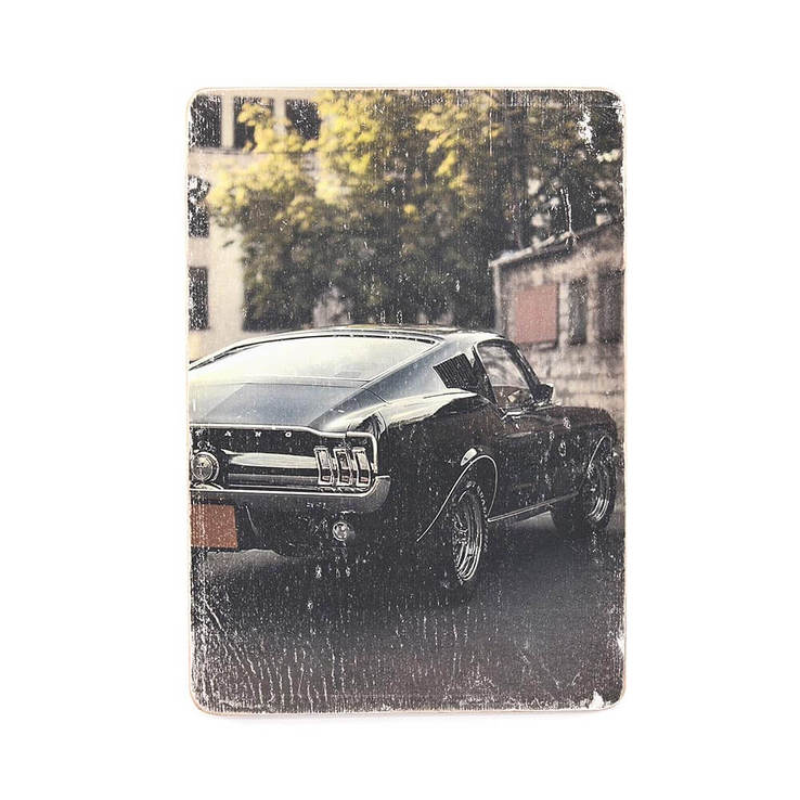 Деревянный постер "Auto #14 Ford Mustang black", фото №2