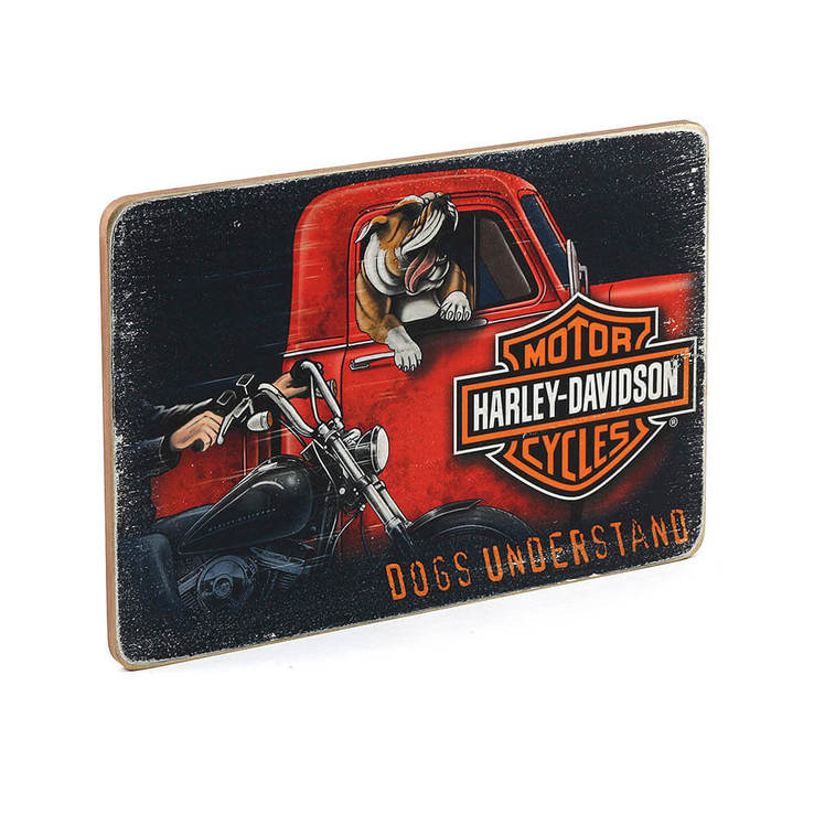 Деревянный постер "Harley Davidson Dogs understand", фото №4