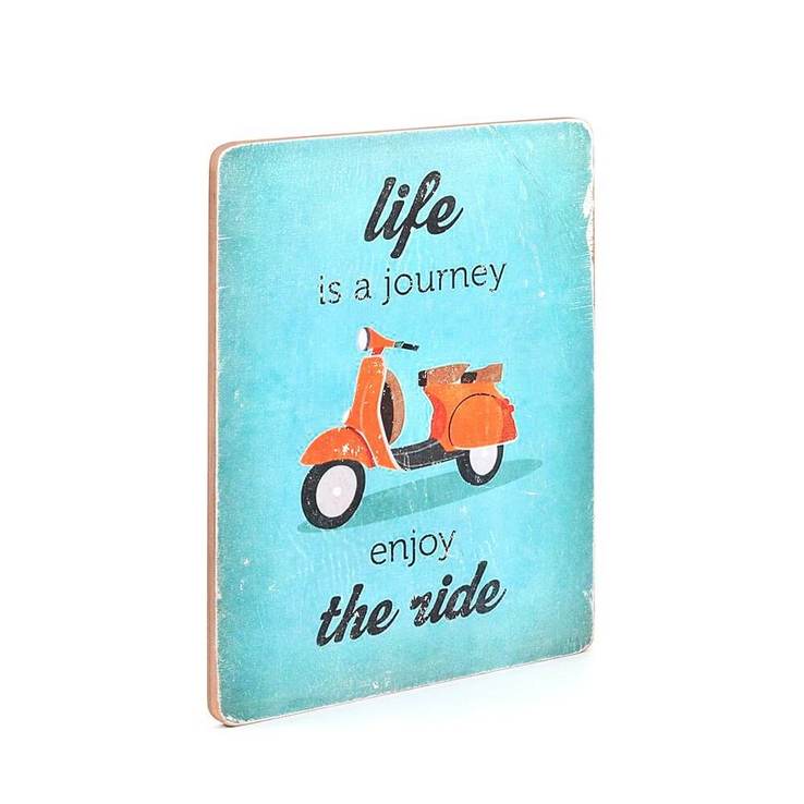 Деревянный постер "Life is a journey #1 Blue", numer zdjęcia 4