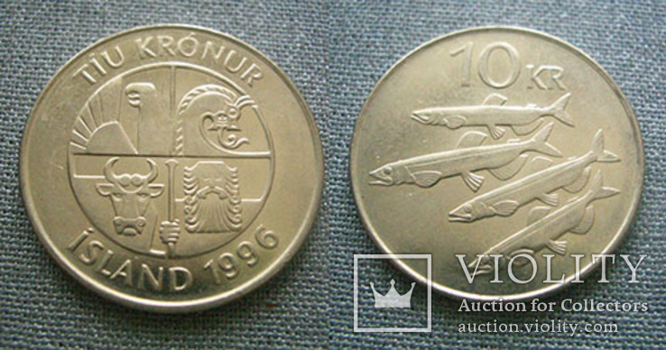 Исландия, 10 крон 1996 года