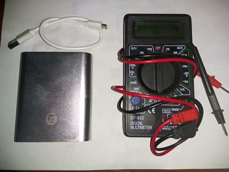 Повербанк,Внешний Аккумулятор,Power Bank 10400 mah + мультиметр, фото №2