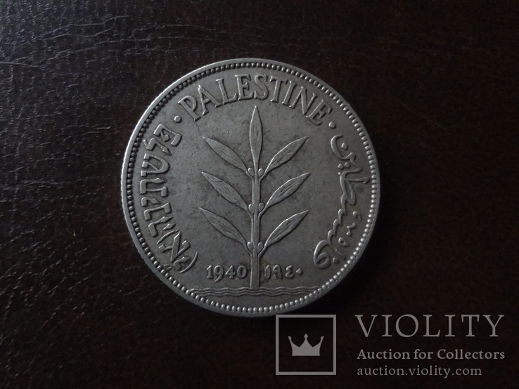 100 милс 1940  Палестина  серебро    (А.4.7)~, фото №3
