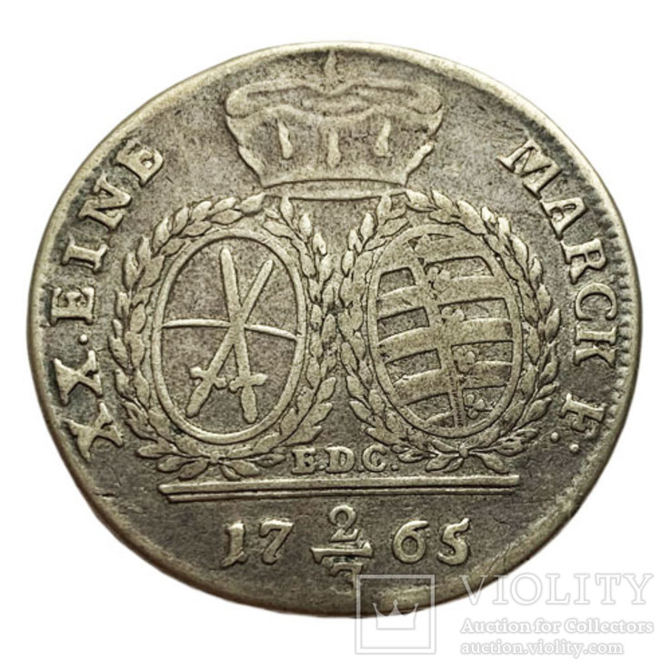 2/3 талера 1765 года. Саксония., фото №2