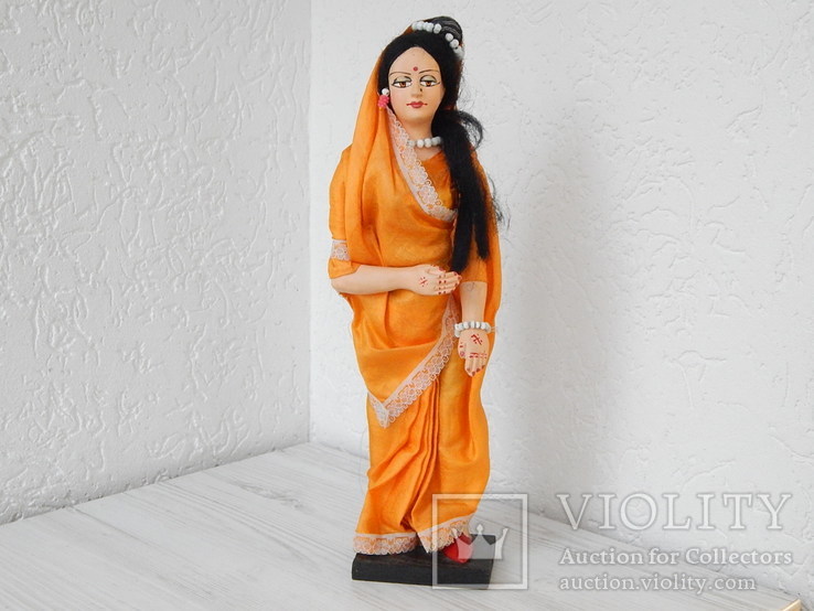 Кукла "Индианка в национальной одежде" пресс-опилки (35,5 см).