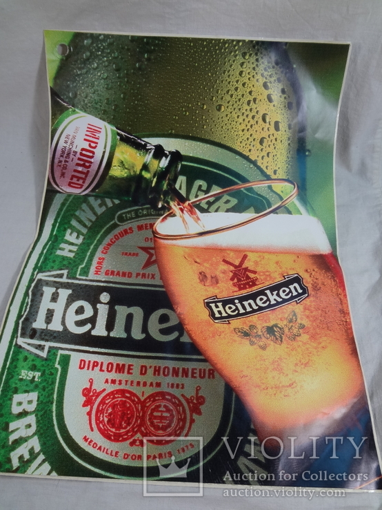 Наклейка пиво Heineken 41х30 см, фото №2