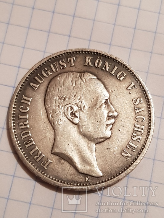 3 марки 1909, Саксонія, фото №2