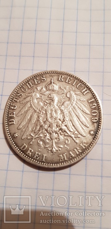 3 марки 1909, Саксонія, фото №5