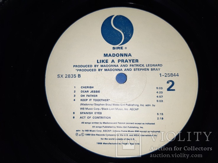 Madonna ‎– Like A Prayer (1989) - New LP Record 2020 Sire Vinyl