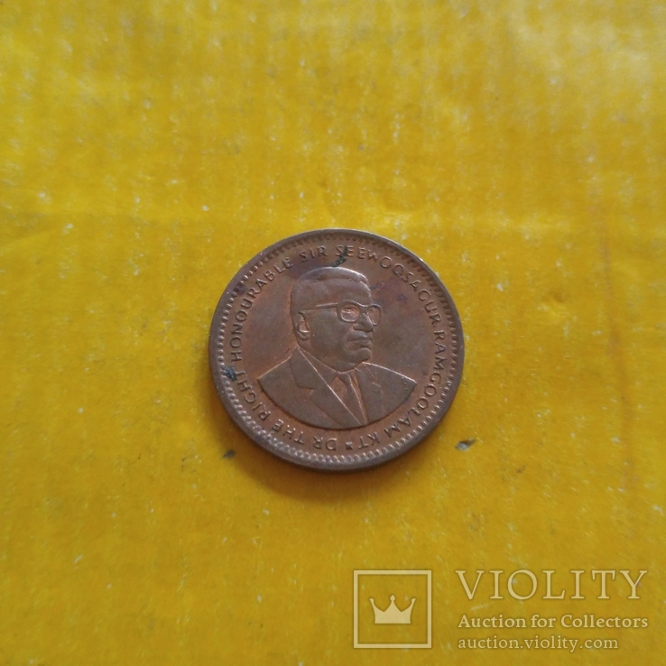  Маврикий 1 цент 1987, фото №3