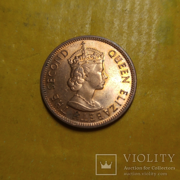 Британский Маврикий 2 цента 1971 Елизавета II, фото №2