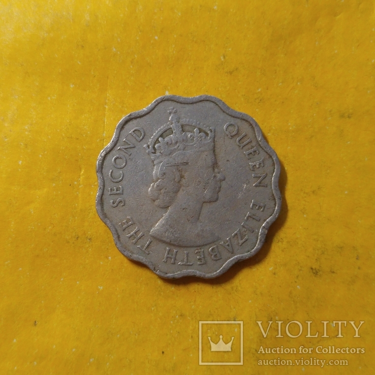 Британский Маврикий 10 центов 1966 Елизавета II, фото №2