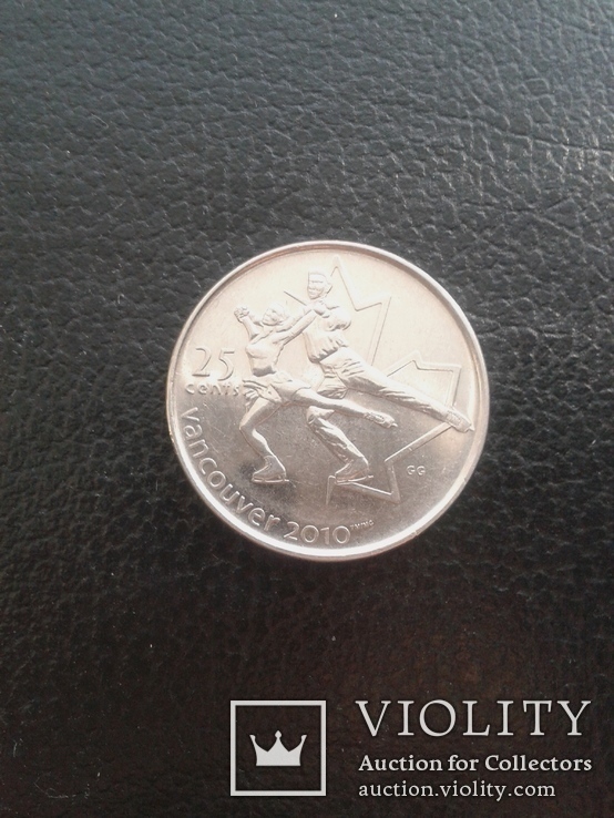 25 центов Канада 2008г. Фигурное катание