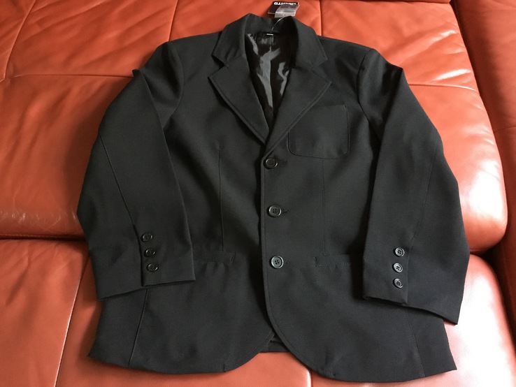 Новый чёрный пиджак, рост 158, фото №4