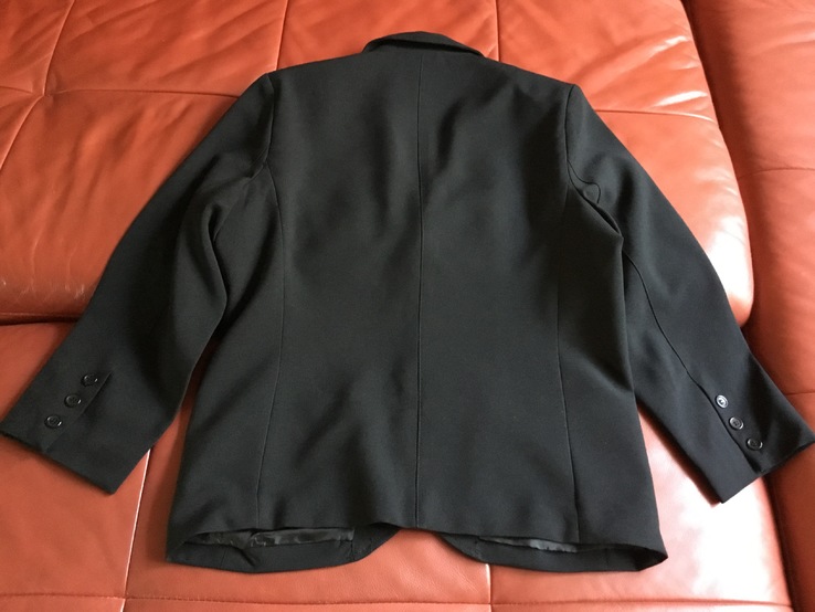 Новый чёрный пиджак, рост 158, фото №7