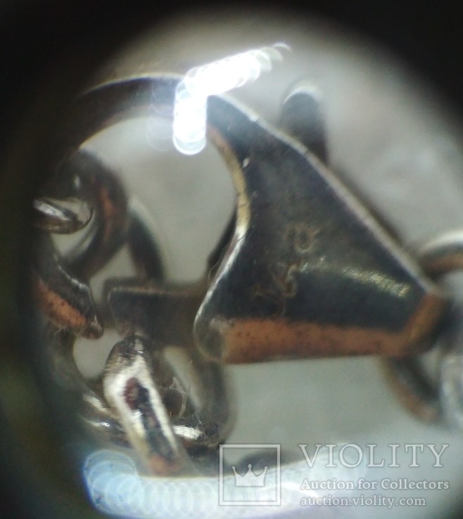 Lovelinks кожанный шнурок серебро с бусиной позолота, фото №7
