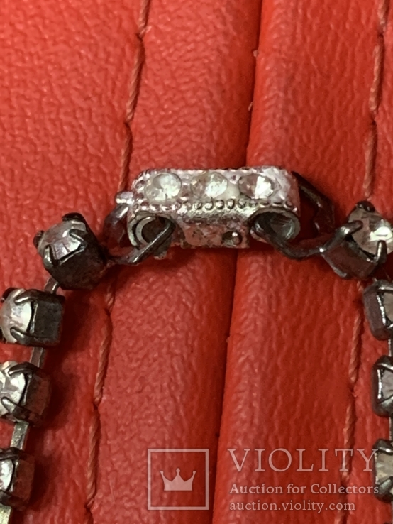 Старые клипсы+ожерелье с кристаллами из горного хрусталя, фото №7