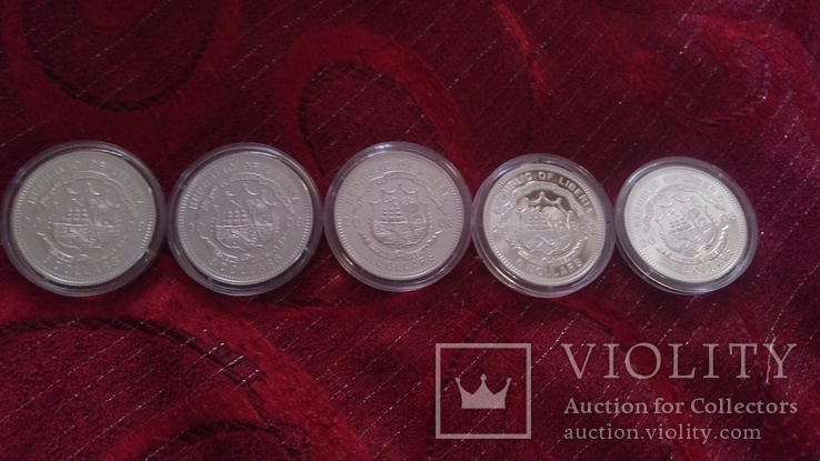 Либерия - набор из 5 монет по 5 долларов 2008 года ‘, фото №4