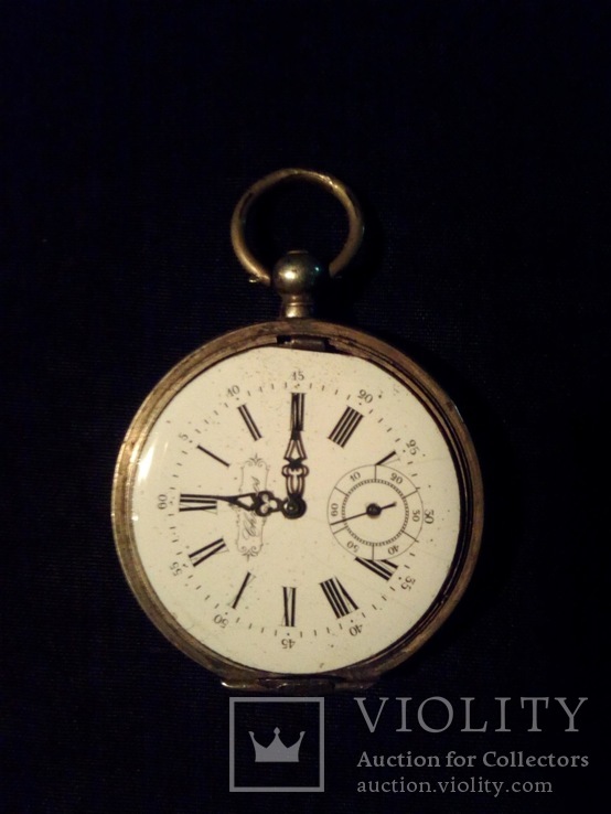Старинные часы Кроносъ серебро, фото №9